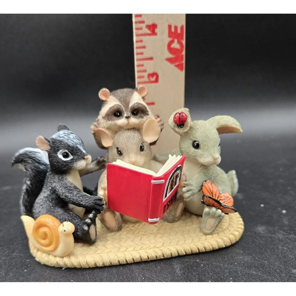 Charming Tails Collection Of Friends Raccoon Skunk Mouse Bunny Signed Dean Griff
